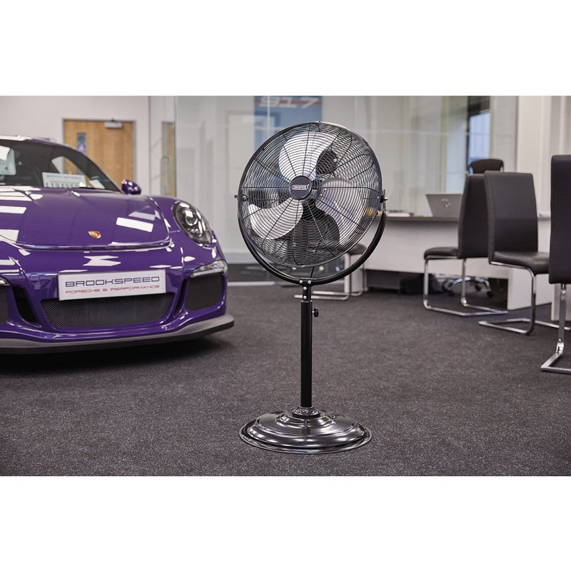 Draper Tools Heavy Duty 230V Pedestal Fan, 18"/450mm, 120W