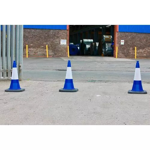 750mm Blue Plastic Road Cones