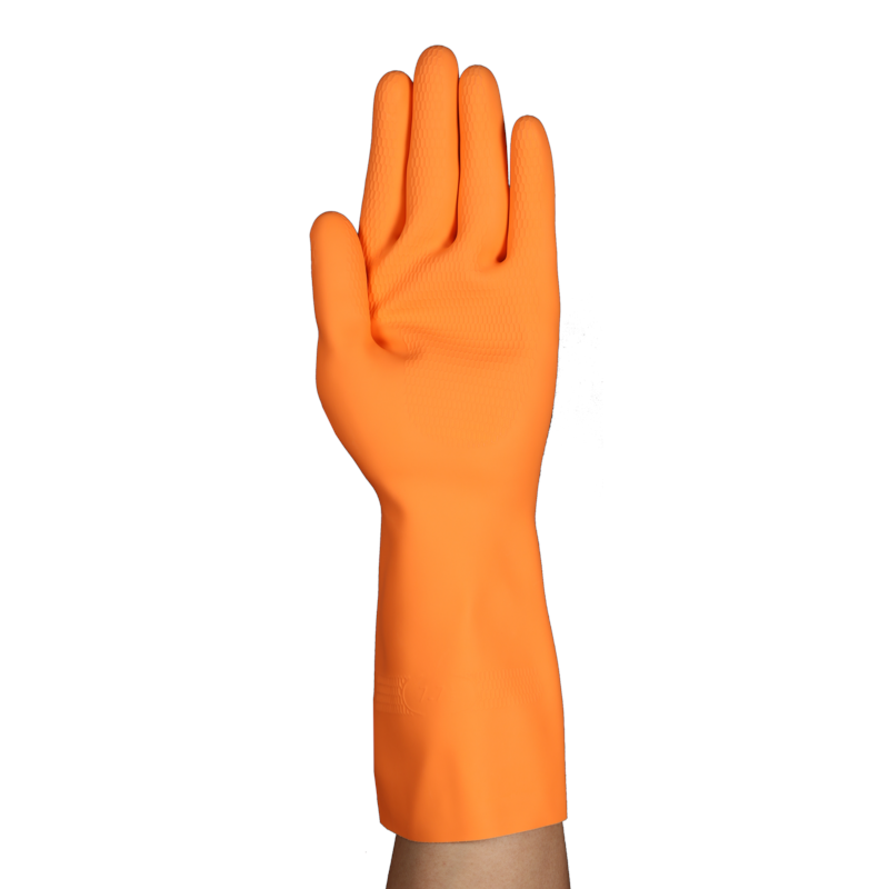 Ansell AlphaTec® Orange Rubber Chemical-Resistant Gloves Pair