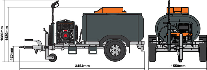 Belle BWX 15/250 Bowser Pressure Washer Yanmar Diesel With Reel