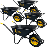 Bear Barrows 90L Black Bear Wheelbarrow (Pack of 4)