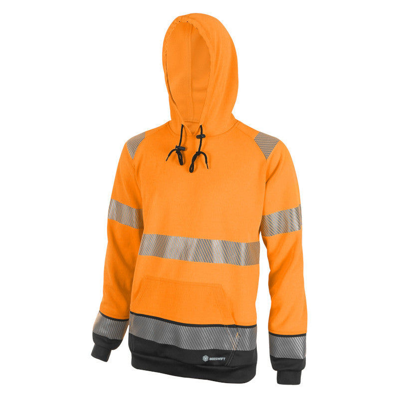 Beeswift Deltic Hi-vis Two-tone Hoodie Orange / Black