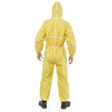 DISPOSABLE COVERALL YELLOW L MICROPOROUS TYPE 3/4/5/6