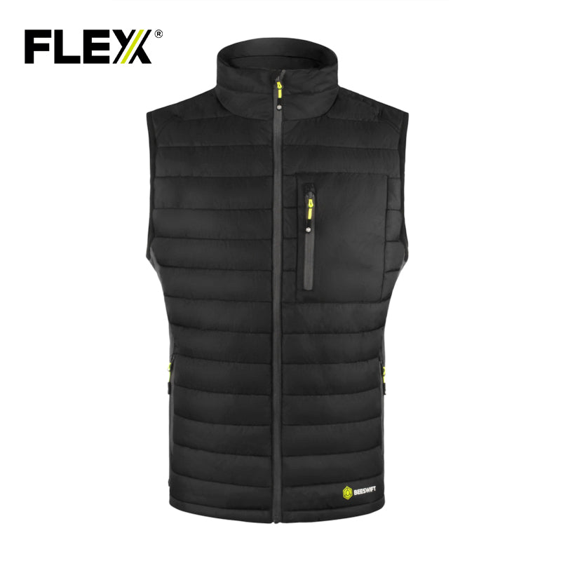 Beeswift Flex Workwear Padded Bodywarmer Black/Grey