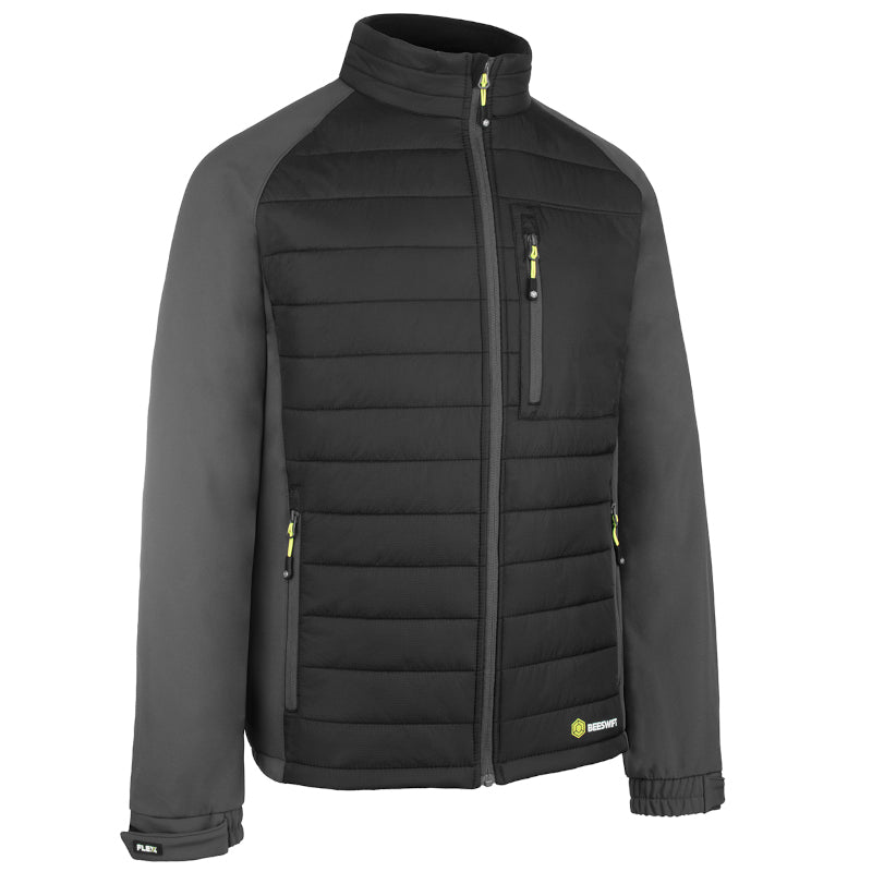 Beeswift Flex Work Padded Jacket Black/Grey