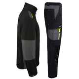 Flex Workwear Two-tone Trousers & Softshell Jacket Black/Grey