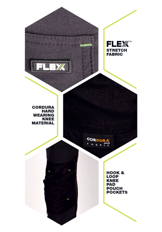 Flex Workwear Two-tone Trousers Black/Grey