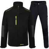 Flex Workwear Two-tone Trousers & Softshell Jacket Black/Grey