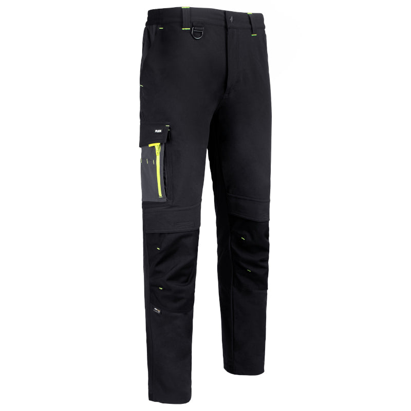 Flex Workwear Two-tone Trousers & Softshell Jacket Black/Grey