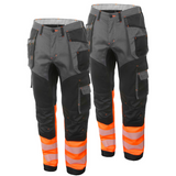 Deltic Hi-vis Two-tone Trousers Orange / Black (Twin Pack)