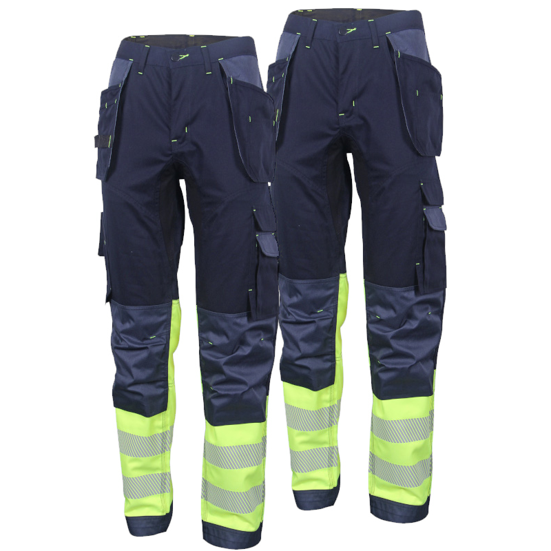 Deltic Hi-vis Two-tone Trousers Saturn Yellow / Navy (Twin Pack)