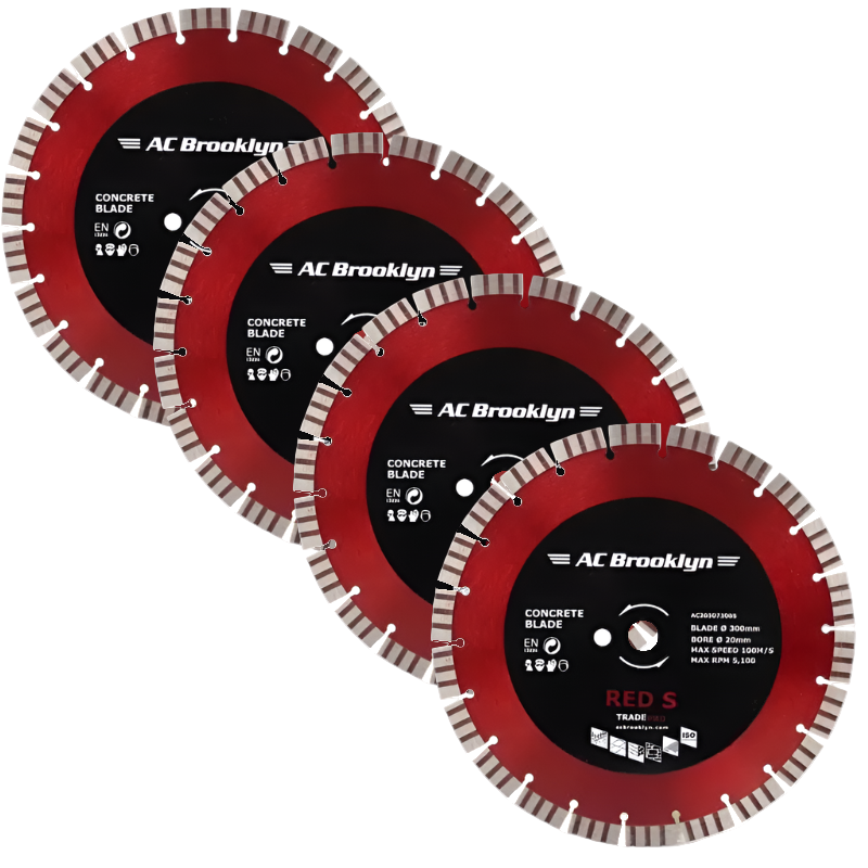AC Brooklyn 12" Ultra Concrete Diamond Consaw Blade 300mm x 20mm Bore (Pack of 4)