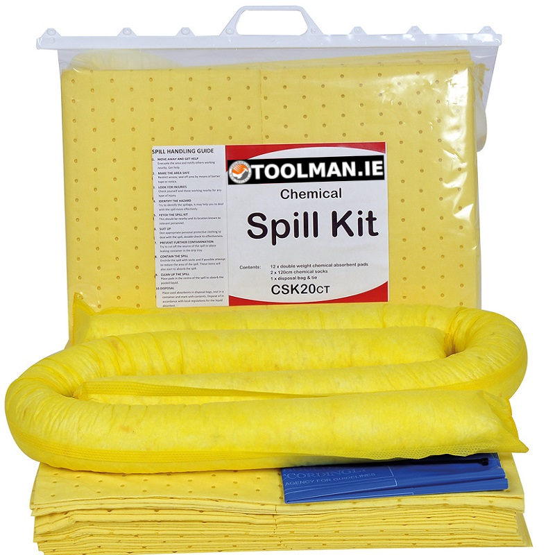 Chemical Spill Clip-Top Bag Kit 20L