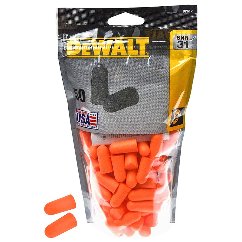 DeWalt 31dB SNR Foam Ear Plugs (50 Pairs)