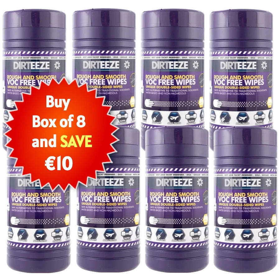 DIRTEEZE Rough/Smooth Heavy Duty Wipes (Pack of 8)