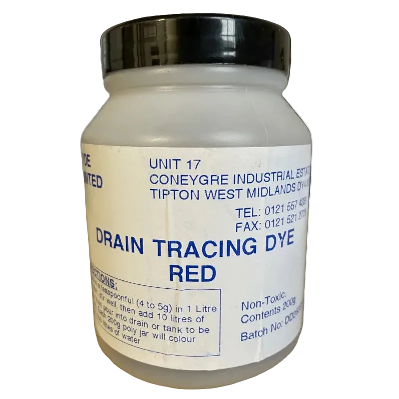 Drain Tracing Dye 200g Red