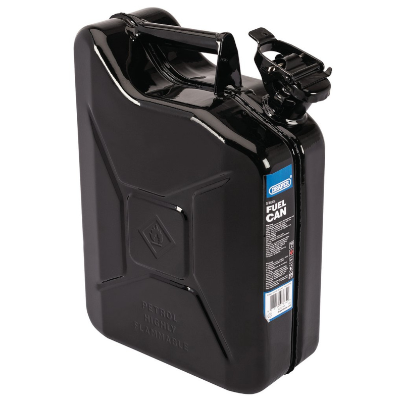 Draper Steel 10 Litre Black Fuel Can