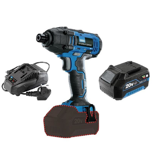 Draper Storm Force® 20V Cordless Impact Driver - WITH BATTERY AND CHARGER