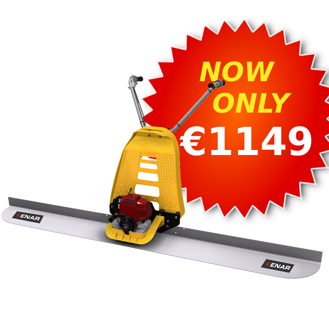 Enar Tornado Honda Concrete Vibrating Screed With 3MT Blade