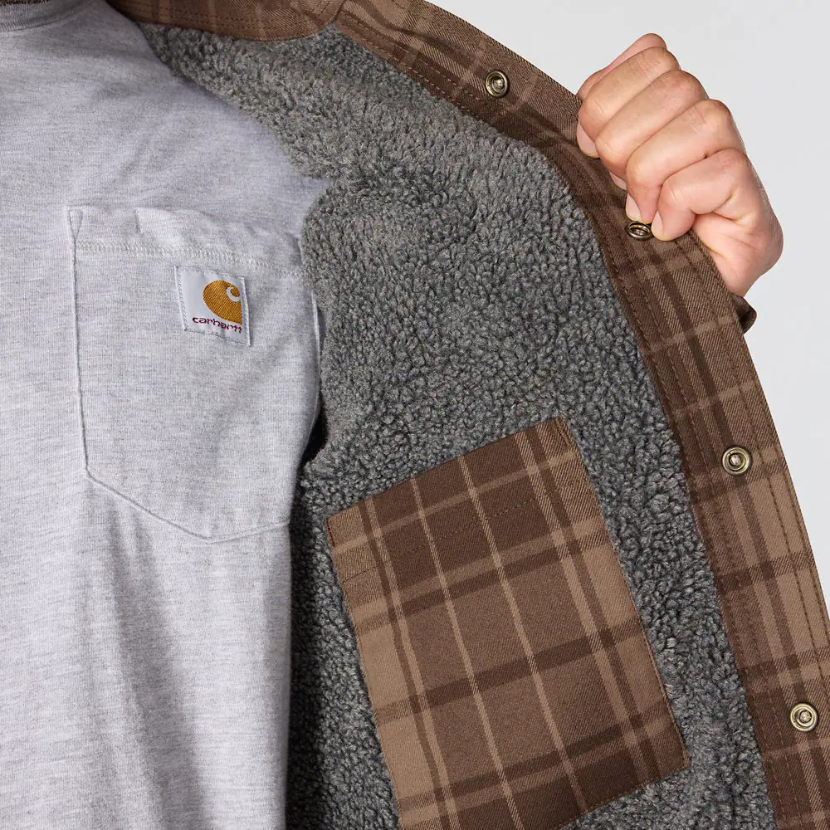 Hubbard Plaid Shirt Jacket Dark Clove