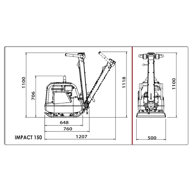 Paclite 150kg Forward / Reverse Plate Honda GX160 Engine