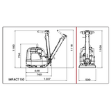 Paclite 150kg Forward / Reverse Plate Honda GX160 Engine