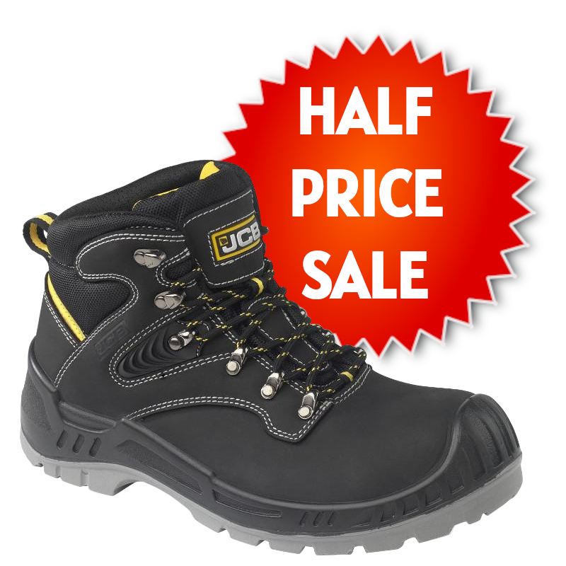 JCB BACKHOE BLACK BOOT S3