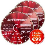 Jefferson 300mm (12") General Purpose Diamond Blade (Pack of 3)