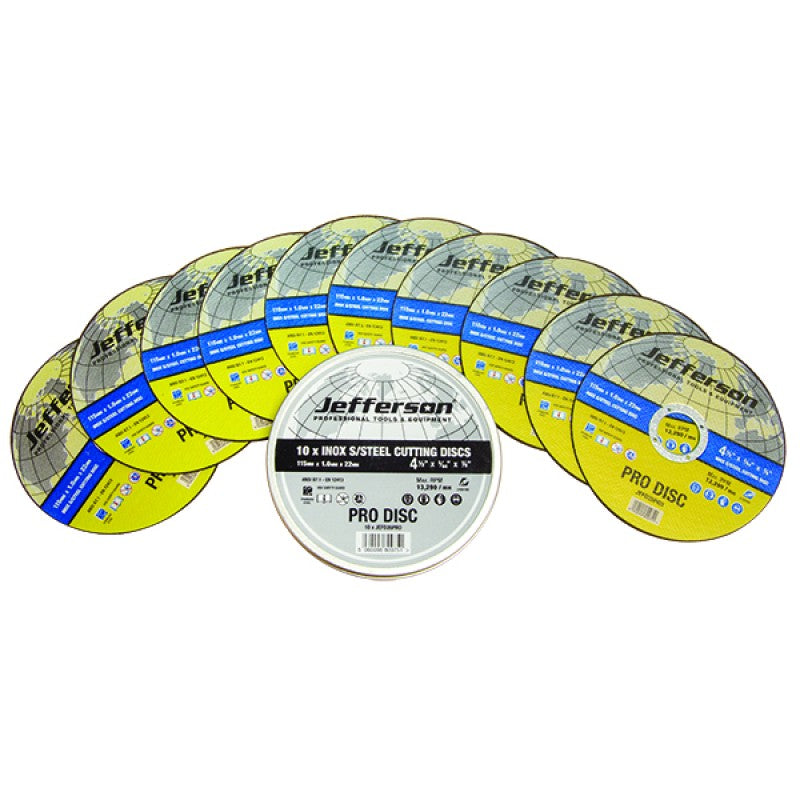 Jefferson Slimjim 4.5" x 1mm INOX Cutting Disc (Pack of 10)