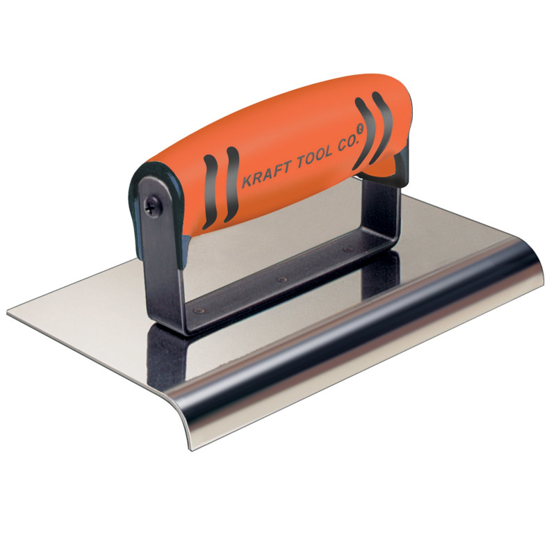 Kraft 10" x 4" 3/8"R Stainless Steel Highway Edger with ProForm Handle