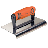 Kraft 10" x 4" 3/8"R Stainless Steel Highway Edger with ProForm Handle