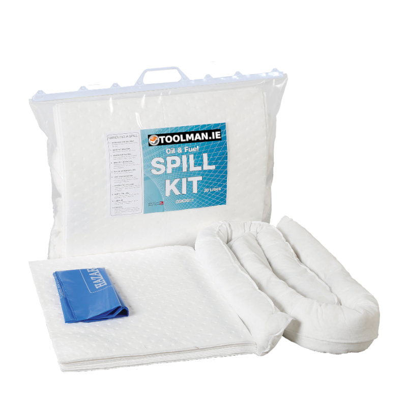 Oil and Fuel Spill Kit in a Clip-top Bag 20L