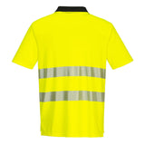 Portwest DX4 Yellow Hi-Vis Zip Polo Shirt