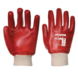 Portwest PVC Knitwrist Drain Cleaners Gloves (Pack of 12)