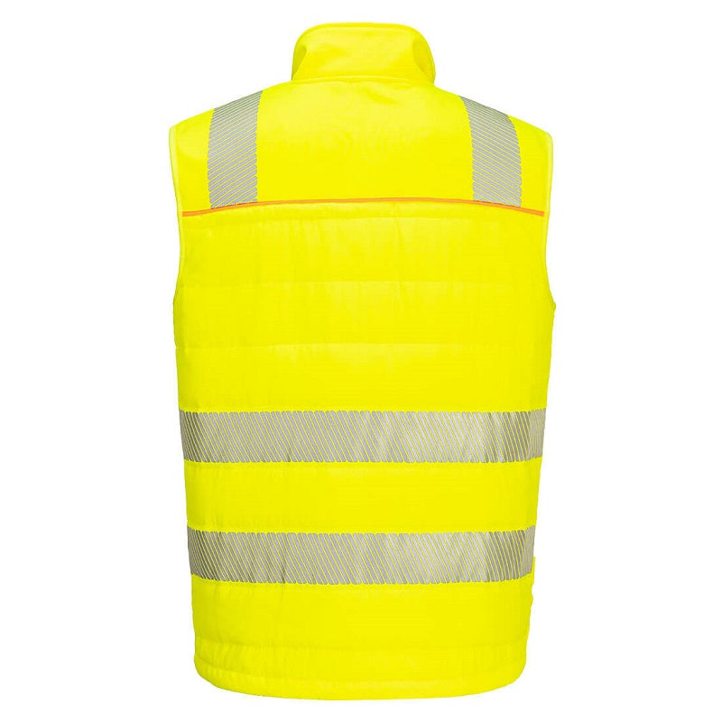 Portwest DX4 Hi-Vis Softshell Bodywarmer Yellow/Black