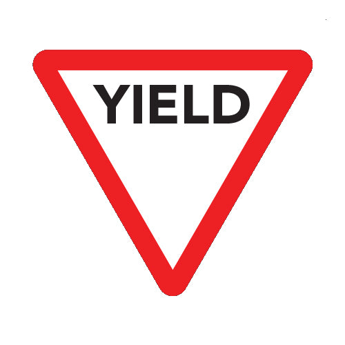 ROAD SIGN " YIELD " 600 X 600