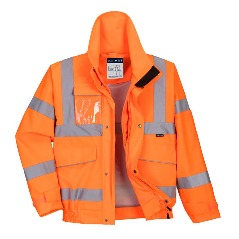 S591 - Hi-Vis Extreme Rain Bomber Jacket Orange