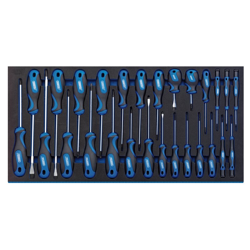 DRAPER SOFT GRIP SCREWDRIVER SET (27 PIECE)