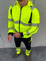 SYNQ® Highlight Yellow Zip-Up Hi-Vis Hoodie
