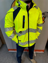 SYNQ® Sioen Deteqtor High-Vis Softshell Stretch Jacket Yellow/Navy