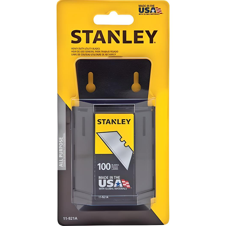 Stanley Heavy-Duty Utility Blades with Dispenser (Pack of 100)