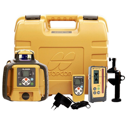 Topcon RL-SV25 Dual Grade Laser Level Kit with Tripod, Staff (Digital Receiver)