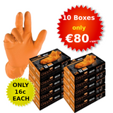 Grippaz Nitrile/Mechanics Glove Orange XL (10 Boxes of 50)