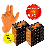 Grippaz Nitrile/Mechanics Glove Orange XL (10 Boxes of 50)