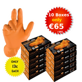 Grippaz Nitrile/Mechanics Glove Orange XL (10 Boxes of 50)