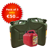 Pack of 3 Jerry Cans (2 x 20 Litre and 1 x 5 Litre)
