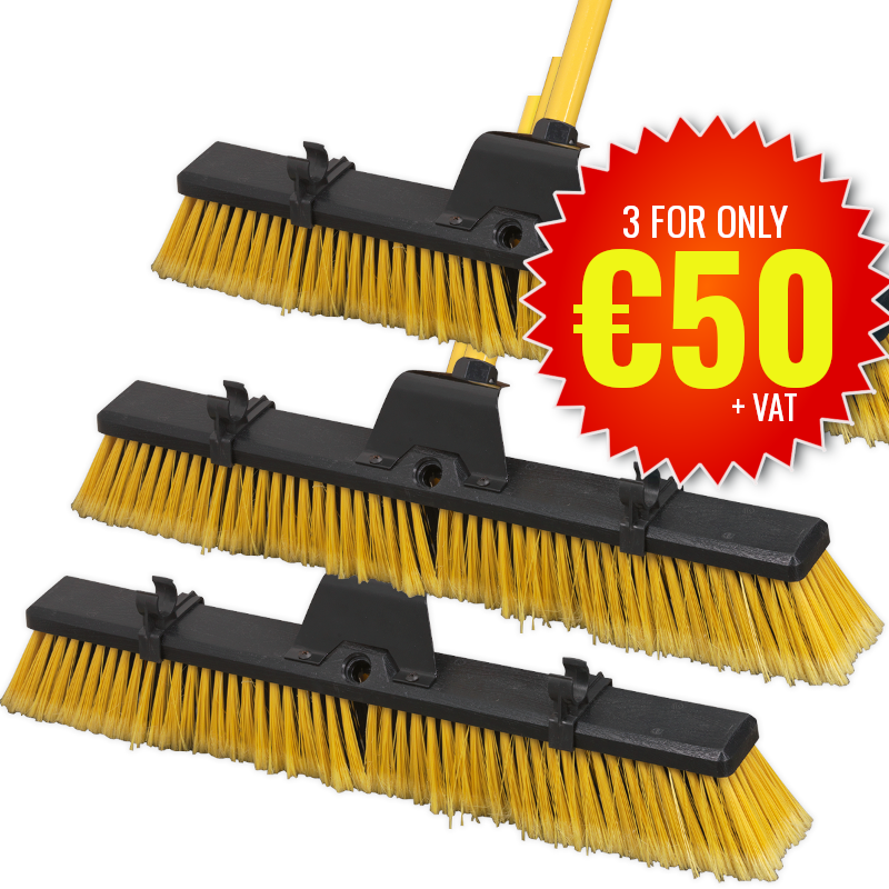 Bulldozer Yard Broom 24"(600mm) (Pack of 3) A favourite with the concrete crews