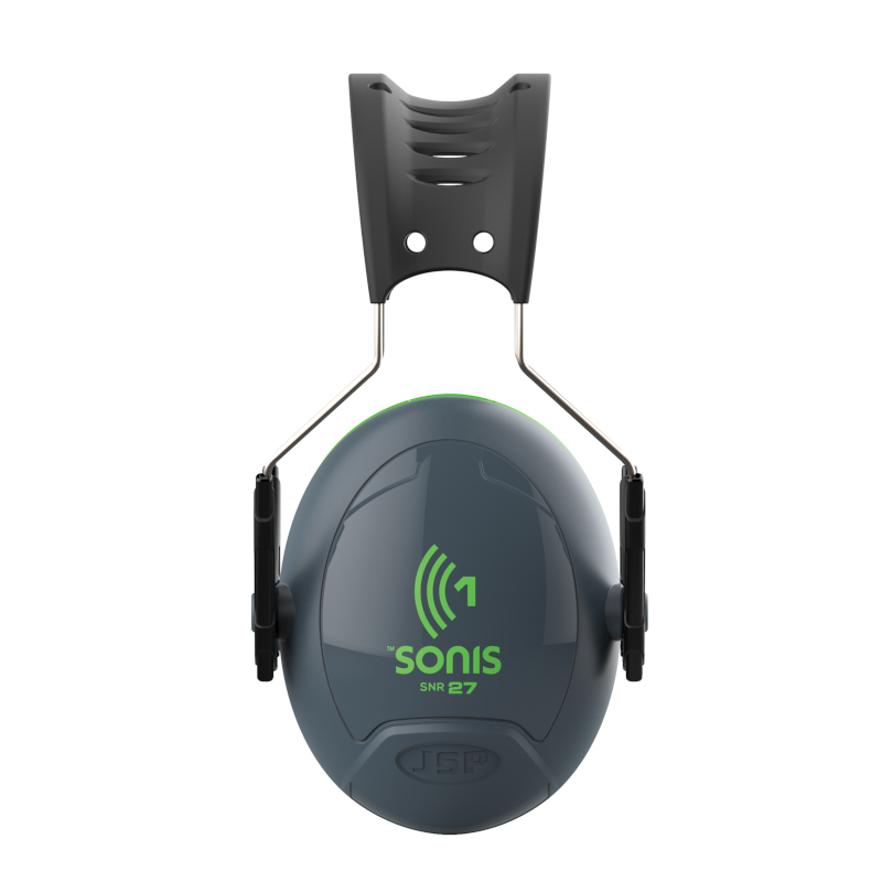 JSP Sonis®1 Adjustable Ear Defenders 27dB SNR - Grey / Green