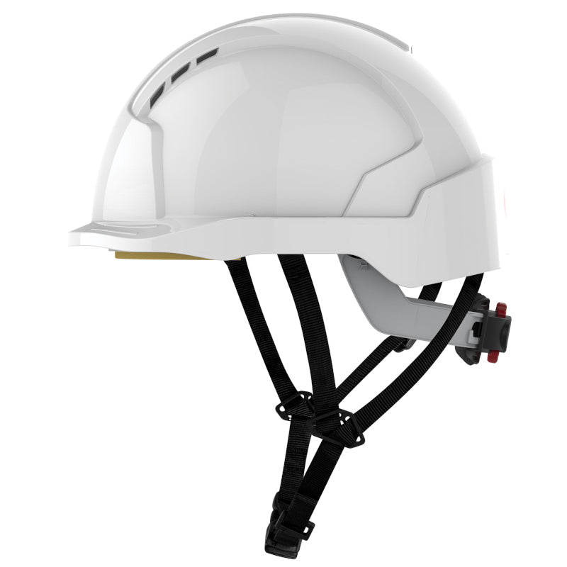 JSP EVOLite Linesman Safety Helmet - Wheel Ratchet - Vented - White