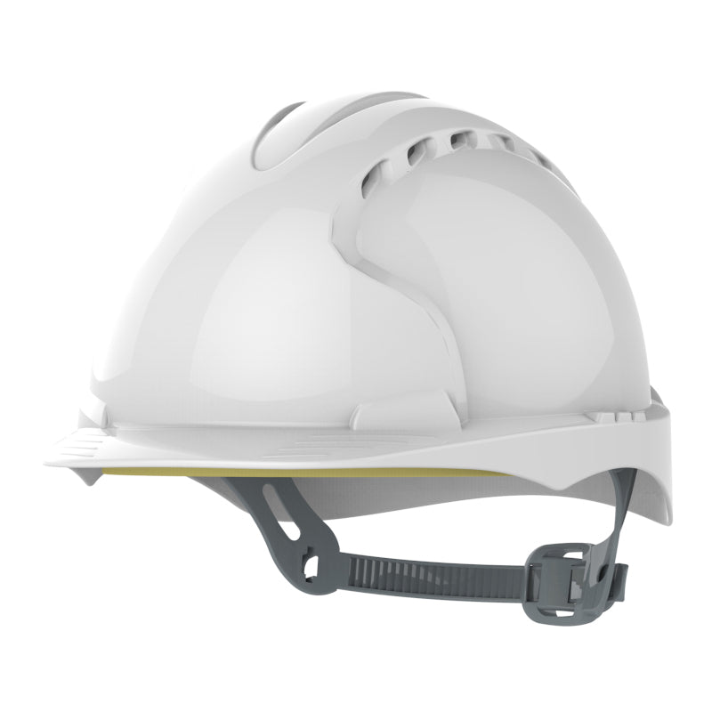 JSP EVO2 Safety Helmet - Slip Ratchet - Vented - White (Pack of 5)